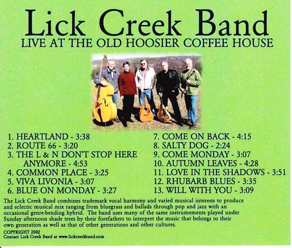 Order Music Lick Creek Band